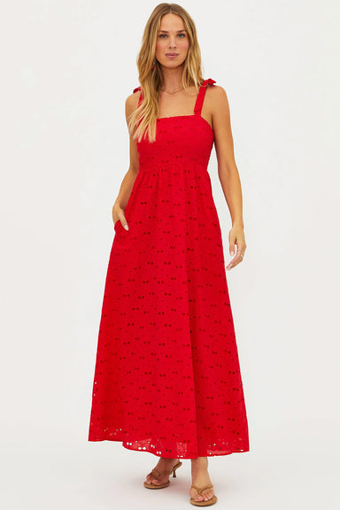 beach riot charlotte dress cherry eyelet front