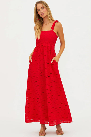 beach riot charlotte dress cherry eyelet profile