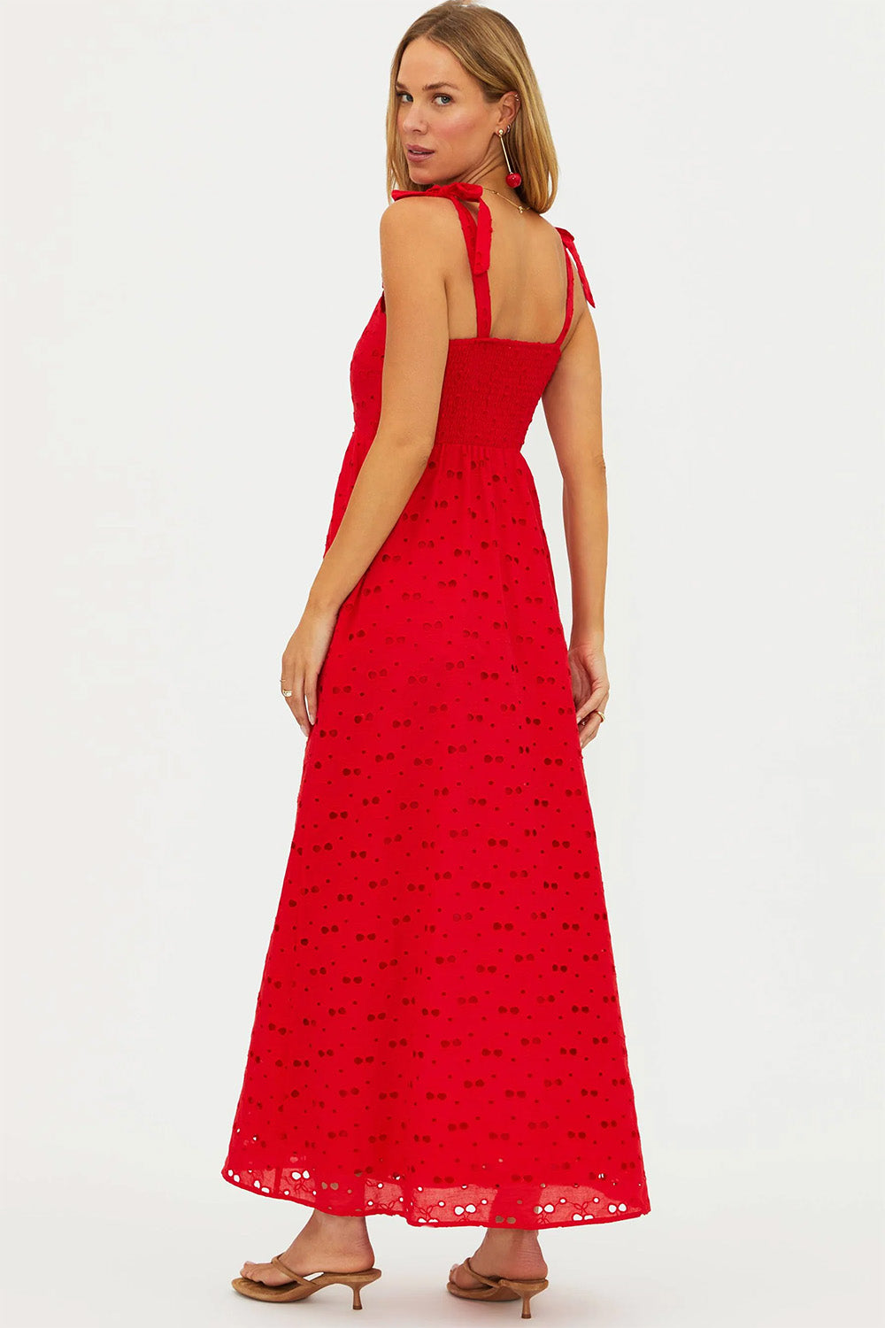 beach riot charlotte dress cherry eyelet side