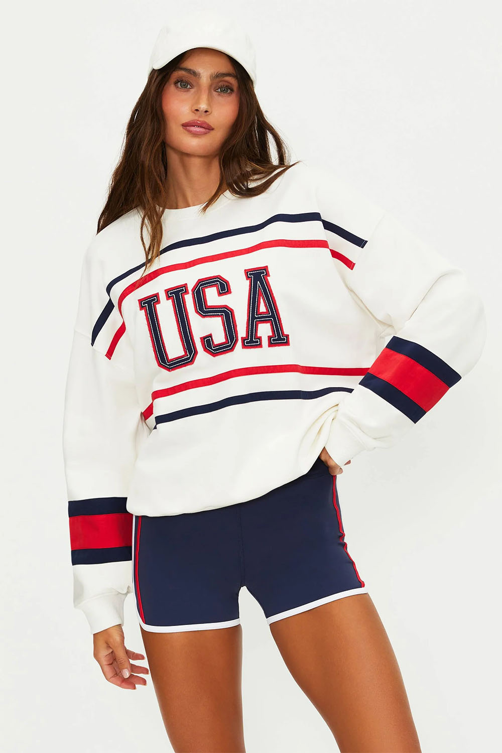beach riot devyn oversized sweatshirt firework colorblock front