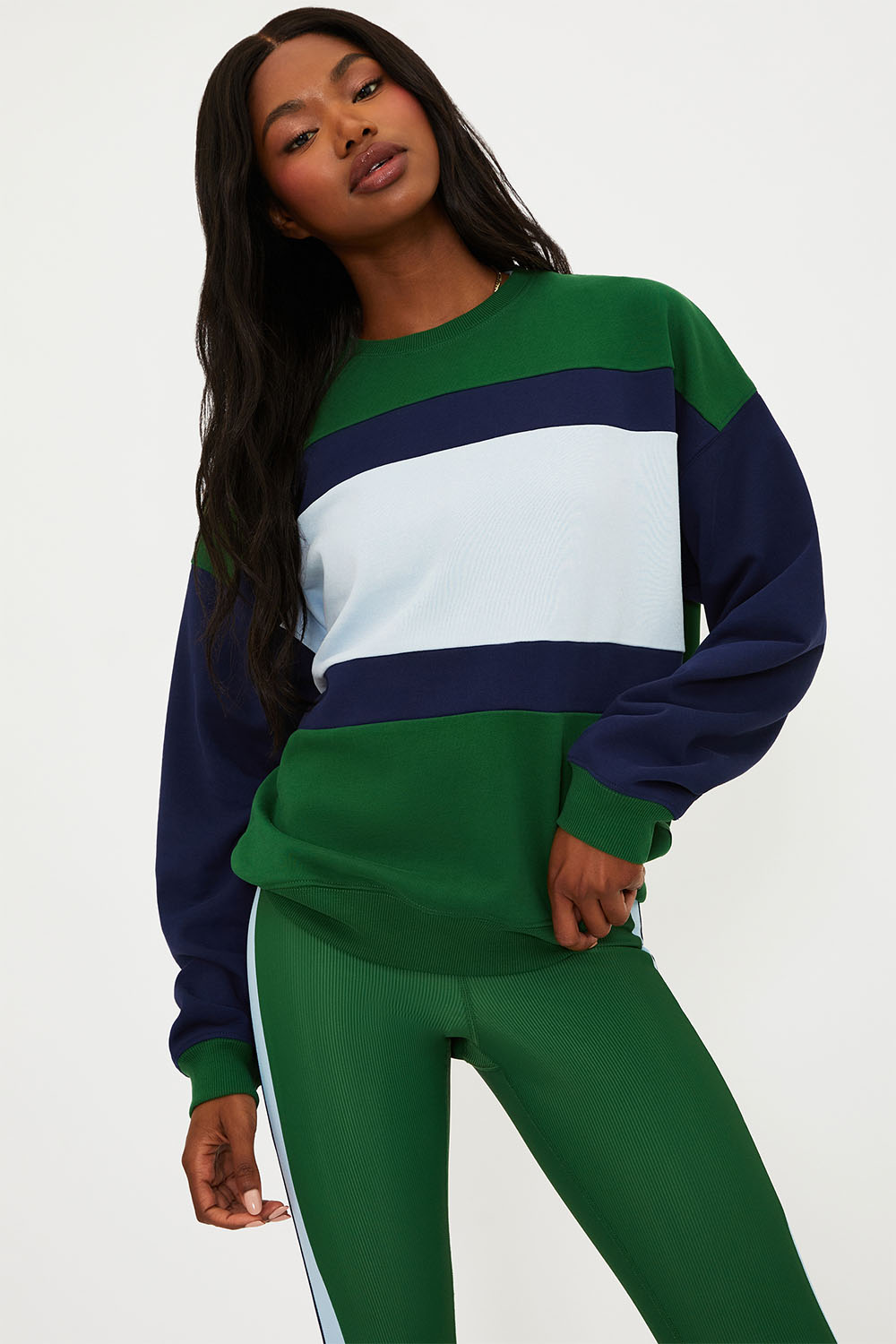 Beach Riot - Devyn Oversized Sweatshirt - Ivory Colorblock