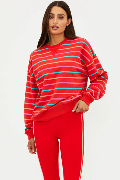 beach riot devyn oversized sweatshirt strawberry sunset stripe profile