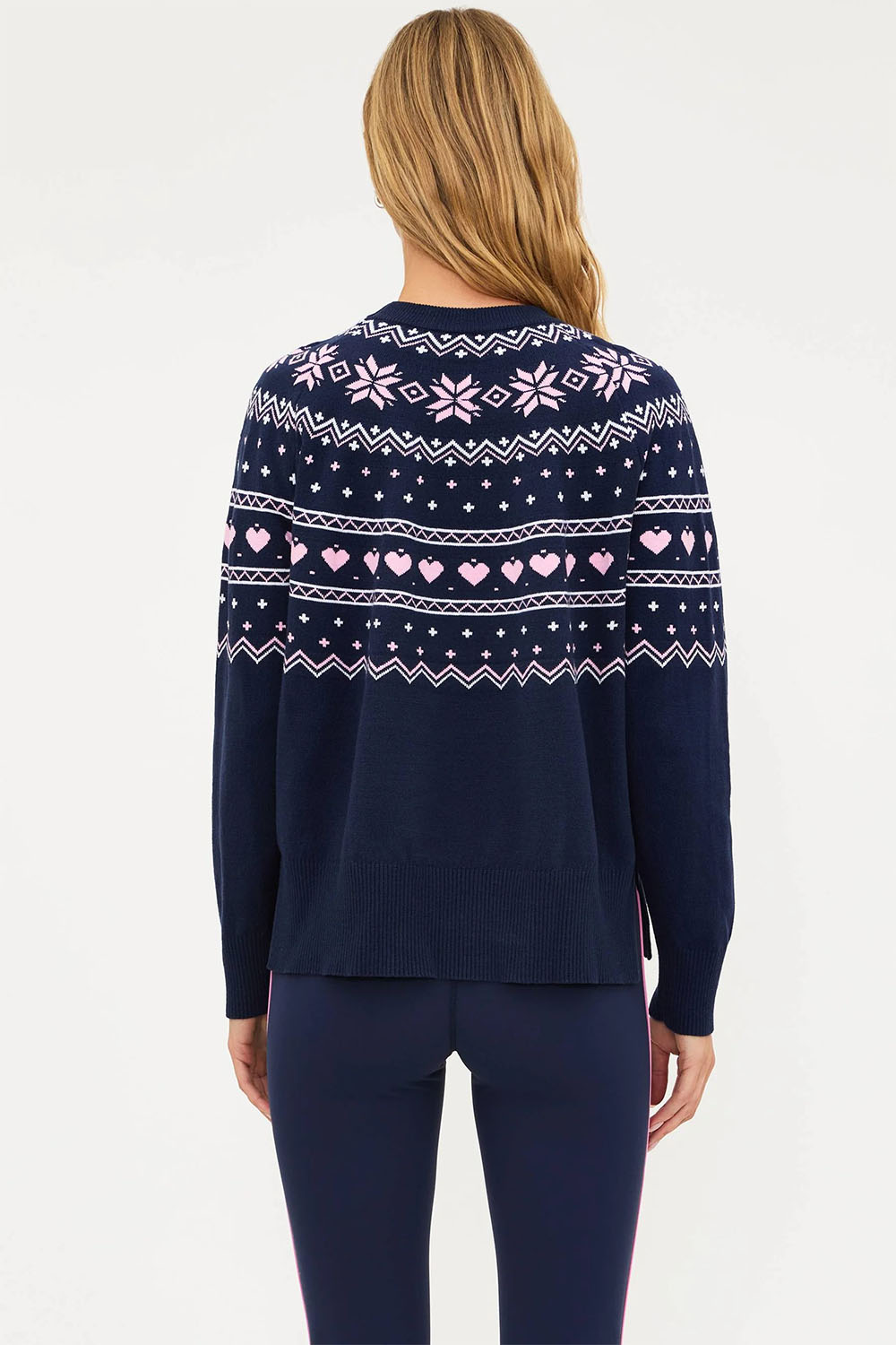 beach riot elizabeth sweater snowy peak fairisle back