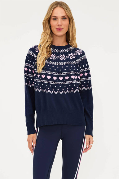 beach riot elizabeth sweater snowy peak fairisle front