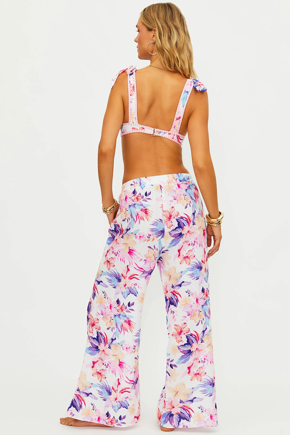 beach riot hampton pant hibiscus garden back