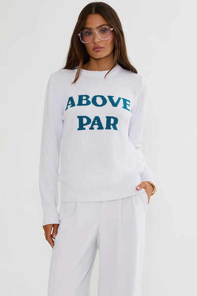 beach riot jolene fairway sweater above par front