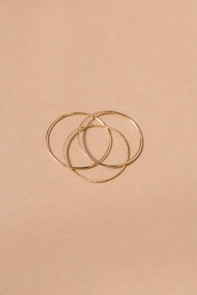 Able - Ultra Thin Twisted Stacking Ring - Gold