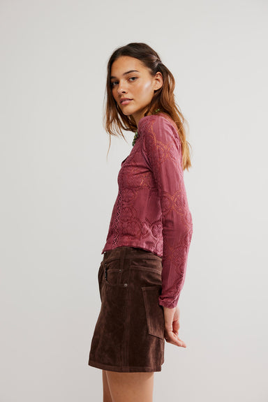 Free People - Jae Knit LS Top - Crushed Berry - Side