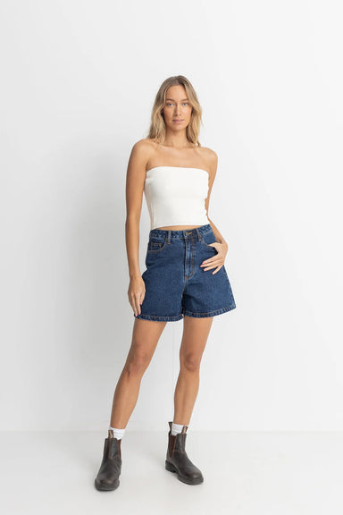 Rhythm - Spirit Strapless Knit Top - White