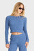 Billabong Twilight Dreamer Long Sleeve Top in True Navy — Front view