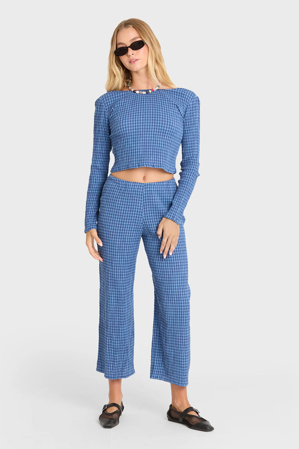 Billabong Twilight Dreamer Long Sleeve Top in True Navy — Full-body view