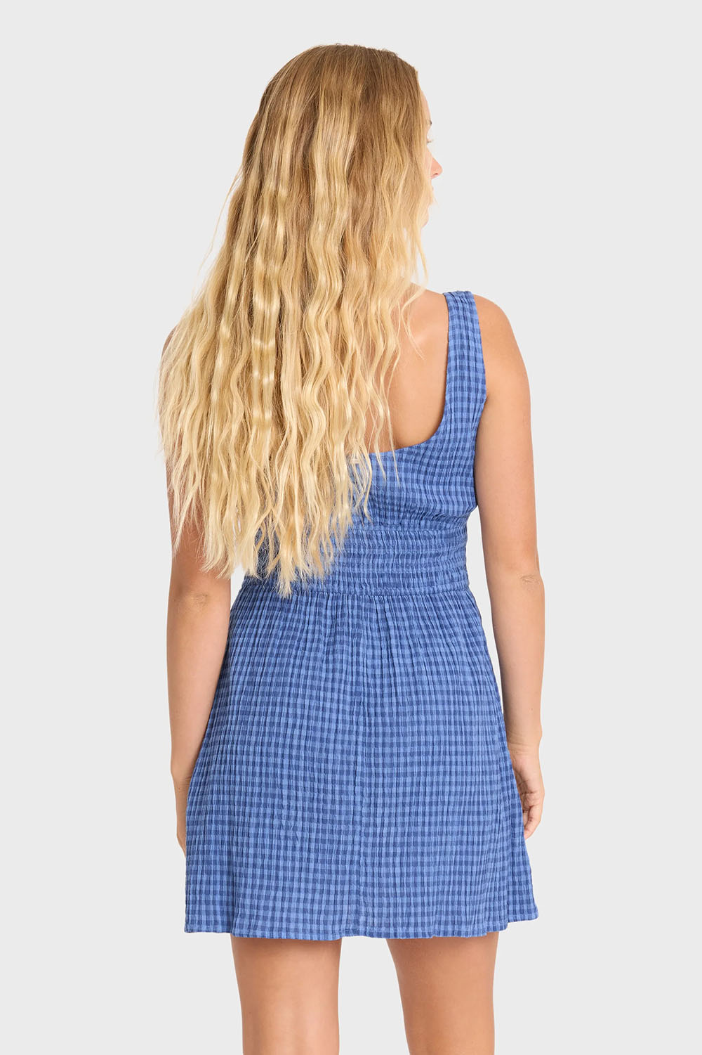 Billabong Twilight Dreamer Mini Dress in True Navy — Back view