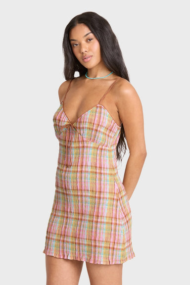 billabong call me mini dress party pink side