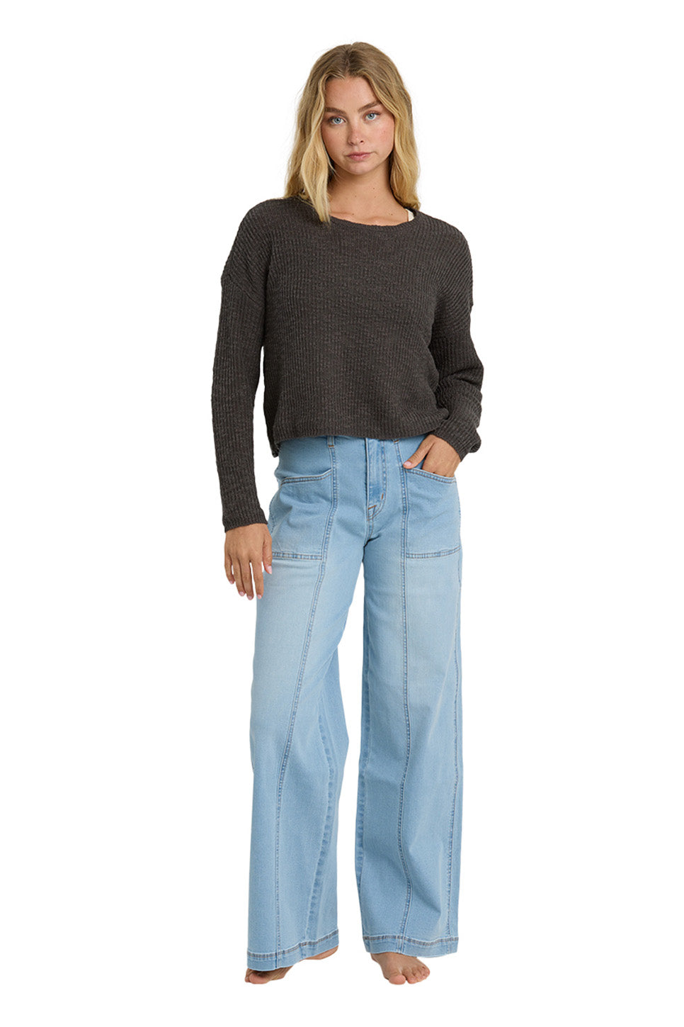 billabong daze time sweater black sands