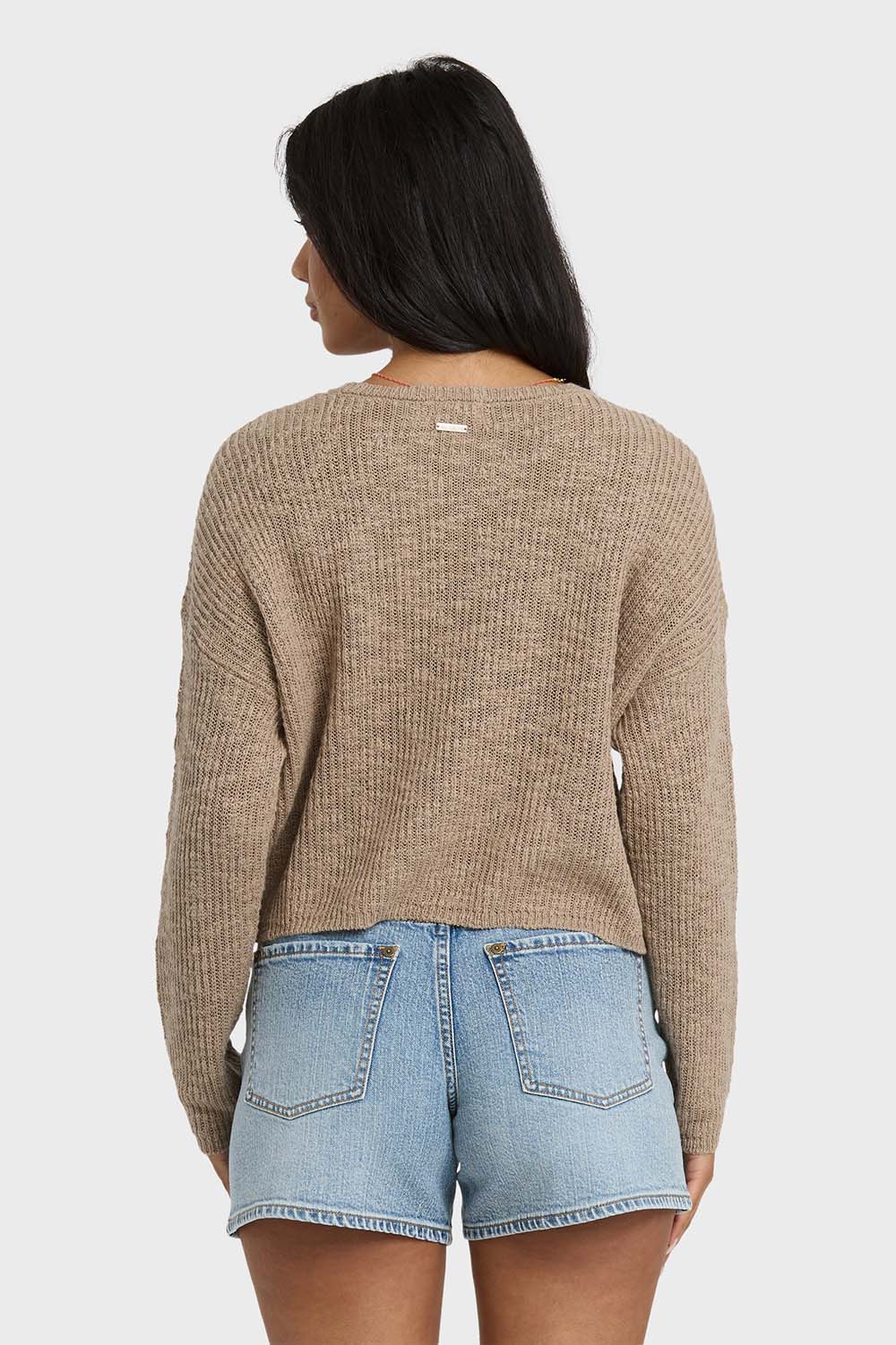 billabong daze time sweater oatmeal back