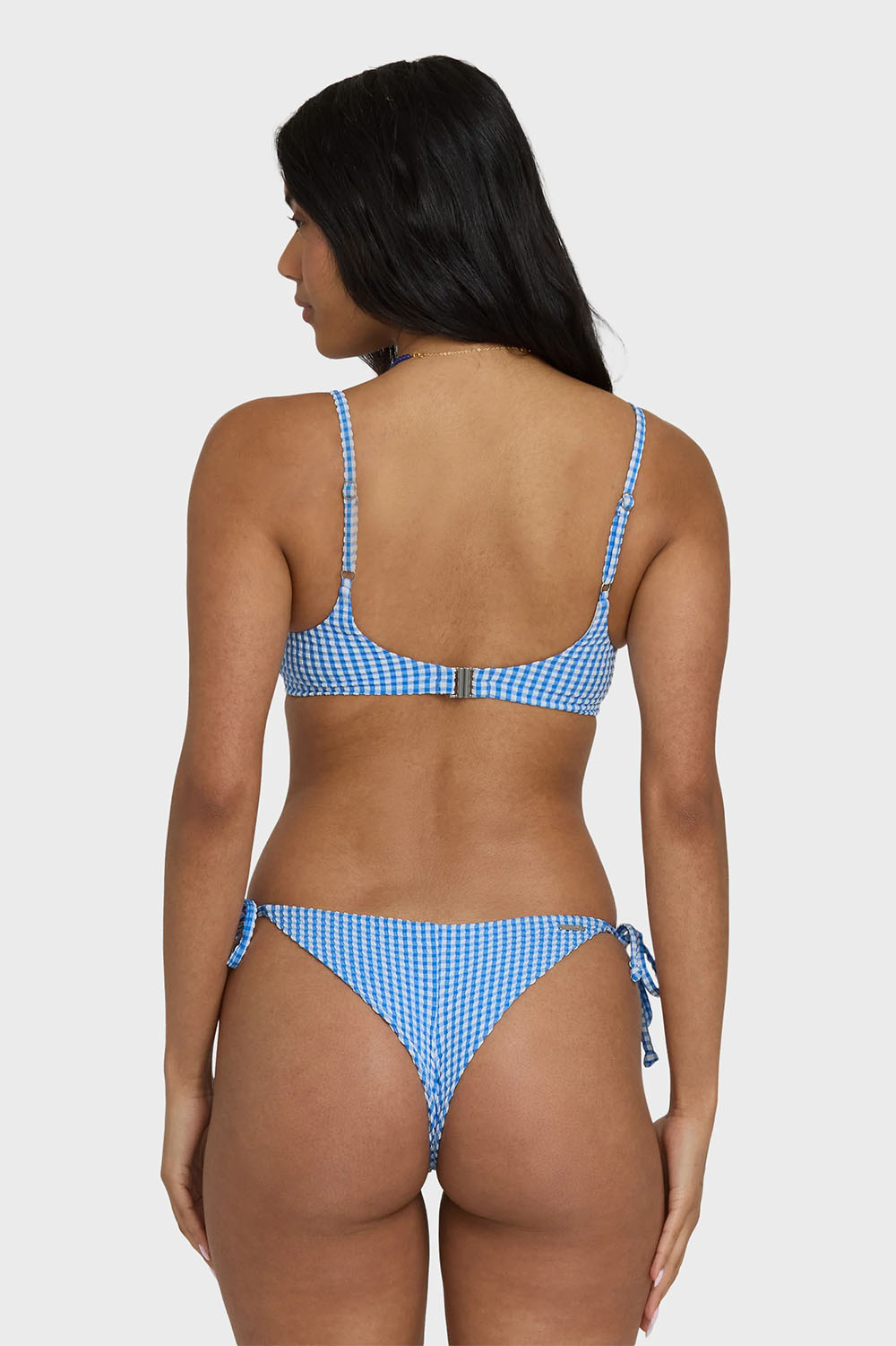 billabong mini wave check helena true blue back