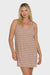 billabong summer love check dress sugar almond plus front