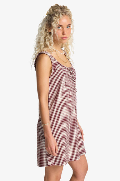 billabong sweet as ever dress red dahlia side