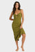 billabong sweet moves midi dress dark olive