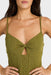 billabong sweet moves midi dress dark olive detail