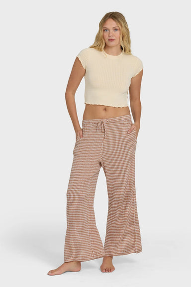 billabong wanderer check pant sugar almond