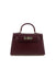 billini hariette handle bag in bordeaux saffiano front view