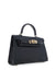 billini hariette handle bag in dark cacao croc side view