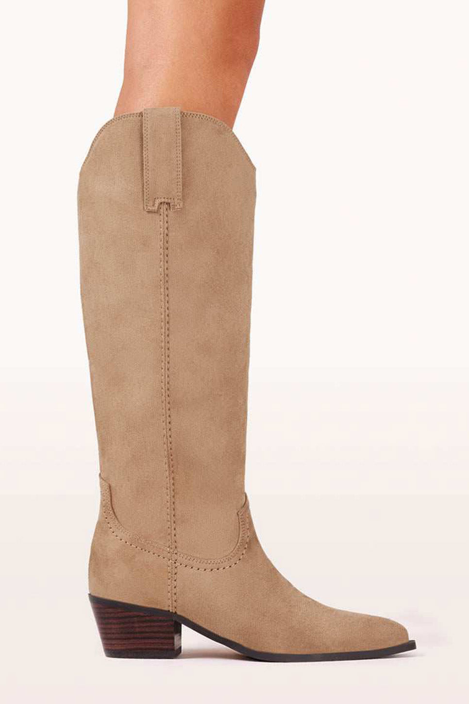 Billini Meredith in Honey Suede — Model side view