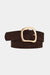 billini carter belt dark cacao suede gold
