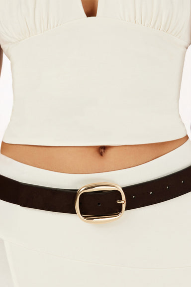 billini georgiana belt chocolate gold model