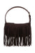 billini quinn shoulder bag dark cacao suede