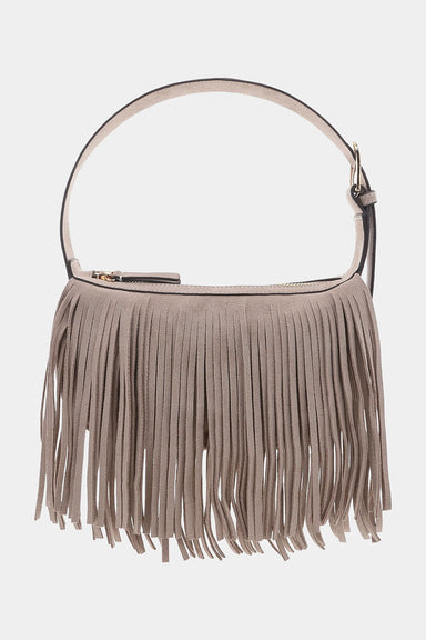 billini quinn shoulder bag light beige suede