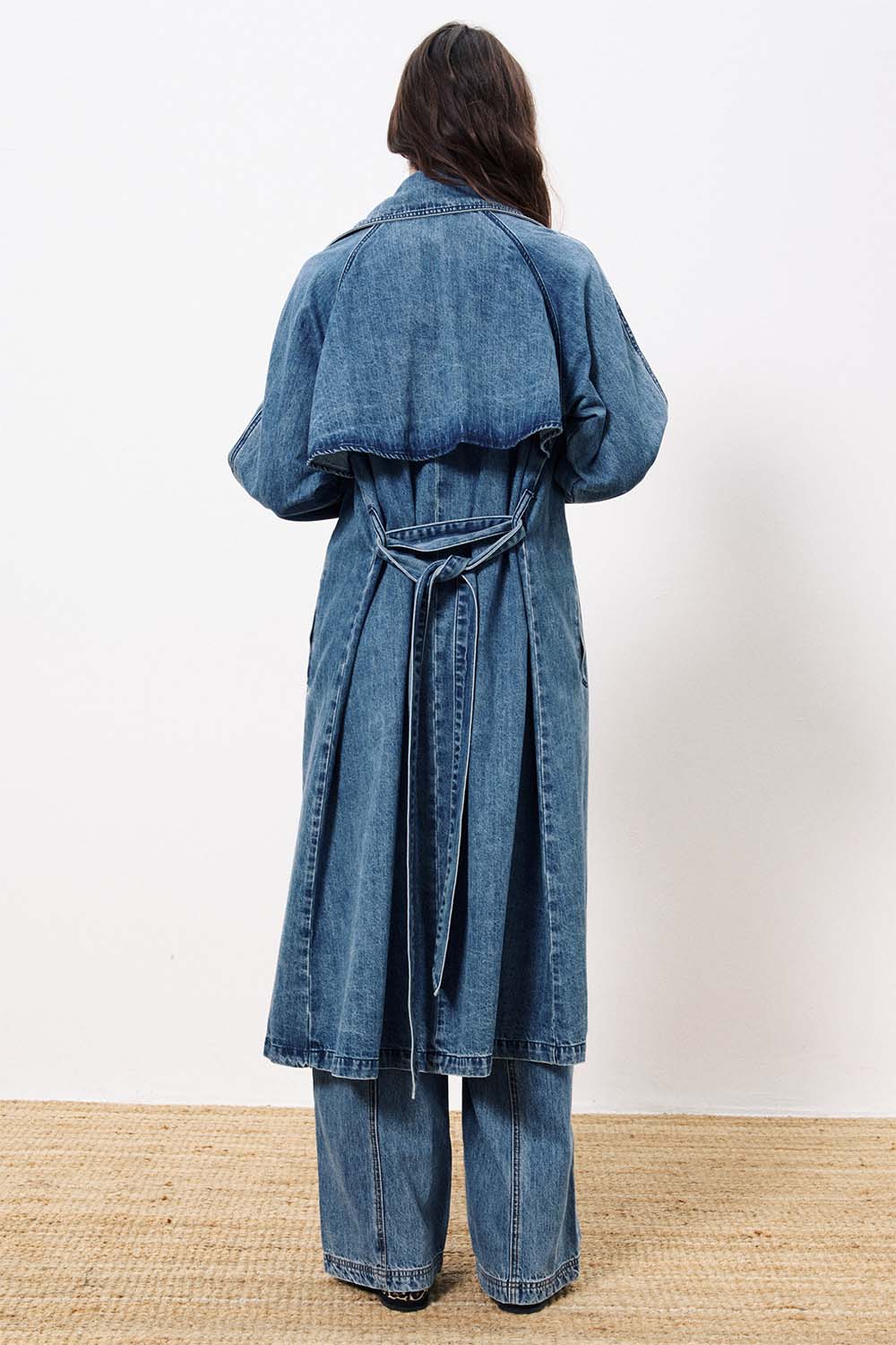 FRNCH - Carmelina Trench - Bleu Jean - Back