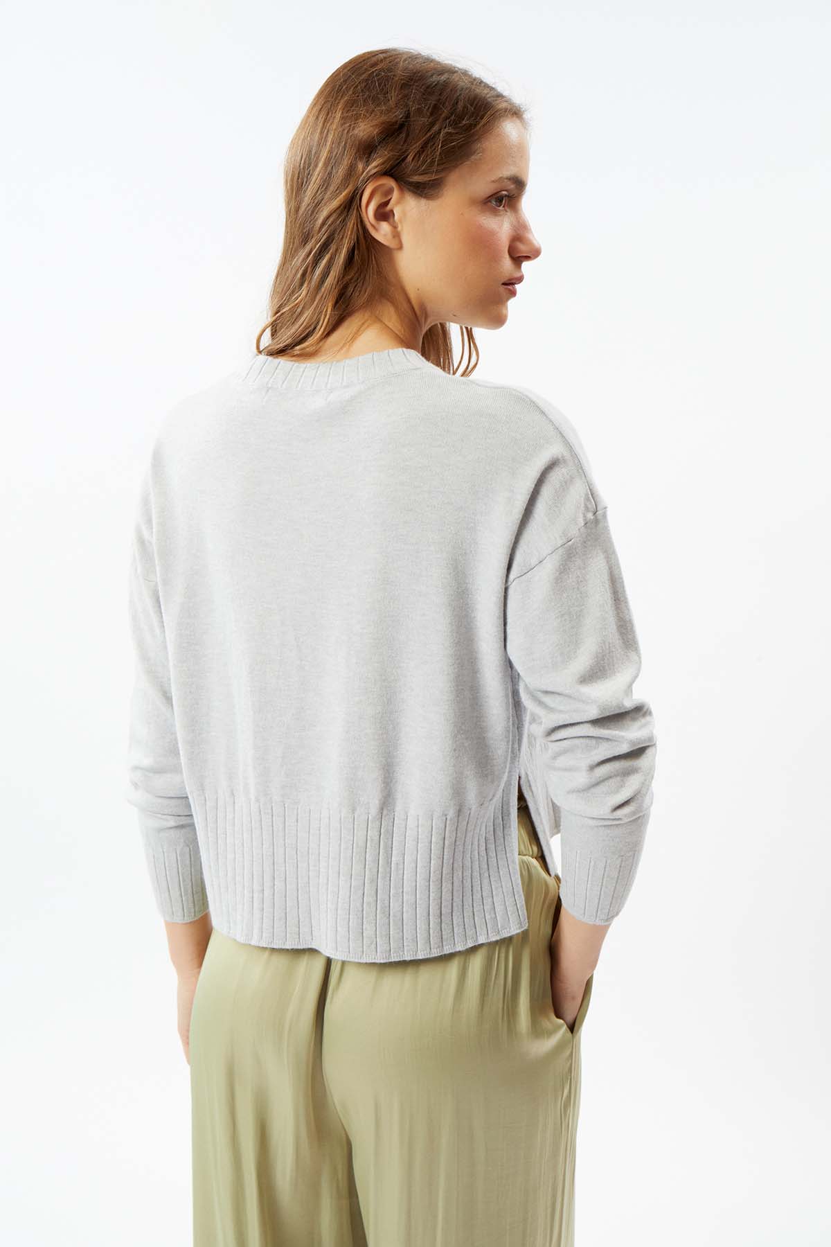 Deluc - Varo Sweater - Light Grey - Back