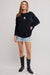 Free People - Latte Blues Thermal Solid - Black - Front