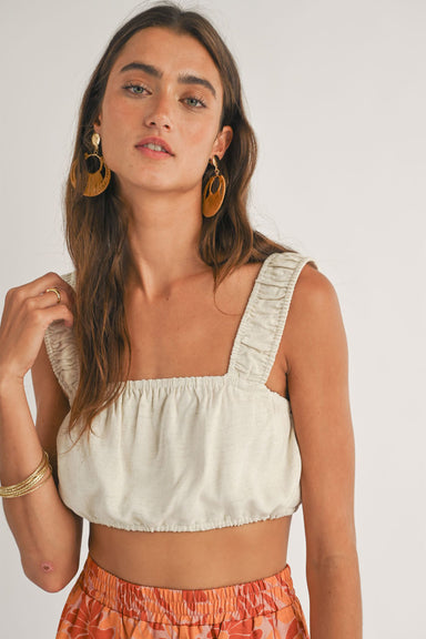 Sage the Label - Dune Breeze Super Crop Top - Natural - Front