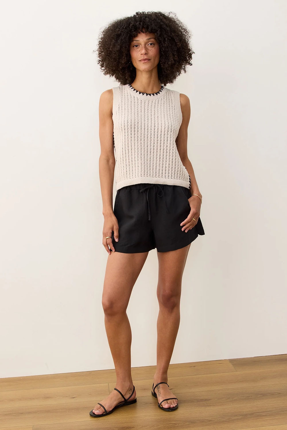 Marine Layer - Clara Sweater Vest - Linen 