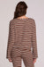 Chaser Lunnah Top in Nutty Brown Stripe — Back view