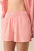 Marine Layer - Cali Seersucker Short - Hibiscus/Sand Stripe - Front