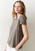 Marine Layer Tried & True Crew Tee in Faded Olive — Side view