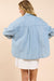 Sadie & Sage - Energize Shacket - Chambray - Back