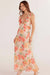Mink Pink - Aida Frill Maxi Dress - Apricot Floral - Profile