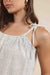 Sadie & Sage - Mojave Tie Strap Button Tank - Black Ivory - Detail
