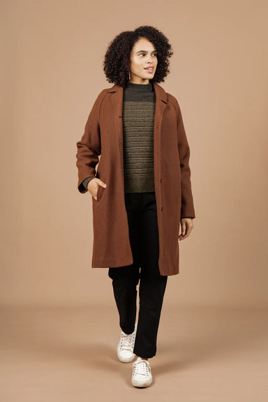 Bridge & Burn - Alberta Car Coat - Fired Brick