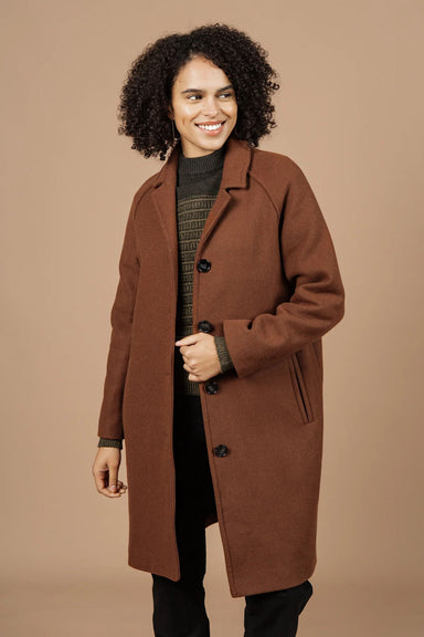 Bridge & Burn - Alberta Car Coat - Fired Brick - Front