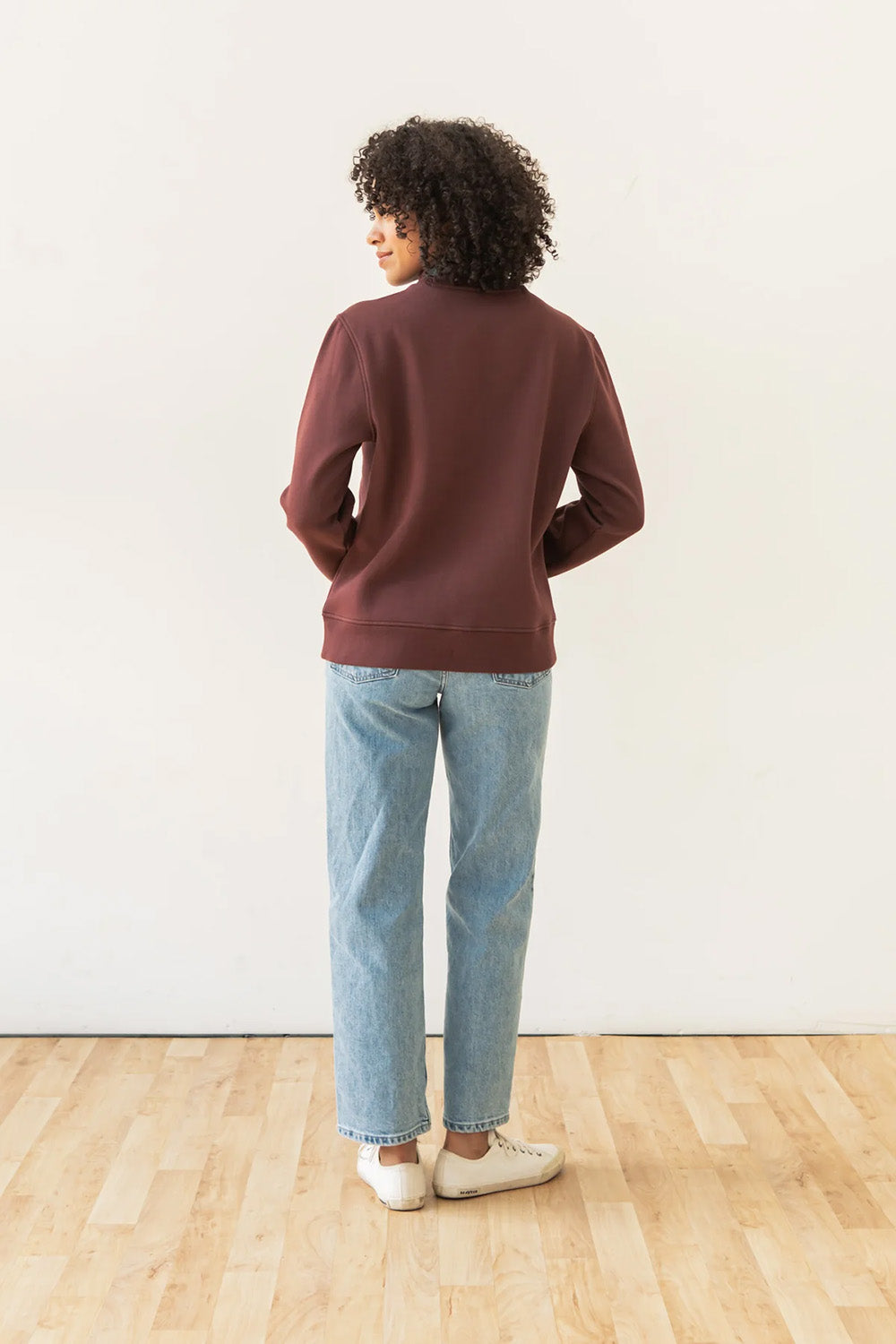 Bridge & Burn - Bailey Crew Sweatshirt - Burgundy - Back
