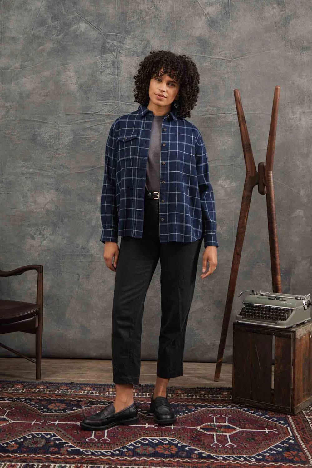 Bridge & Burn - Bird Shirt - Moonrise/Windowpane 