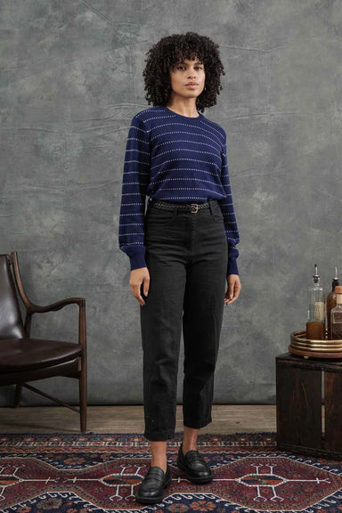 Bridge & Burn - Cline Sweater - Navy/Dotted Path