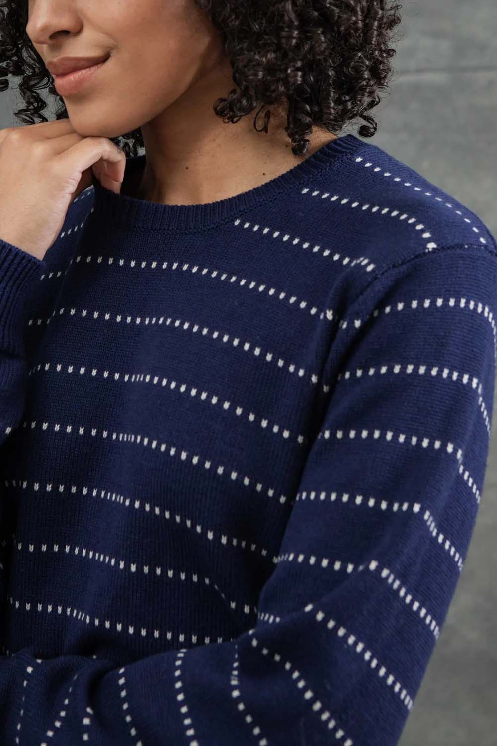 Bridge & Burn - Cline Sweater - Navy/Dotted Path - Detail