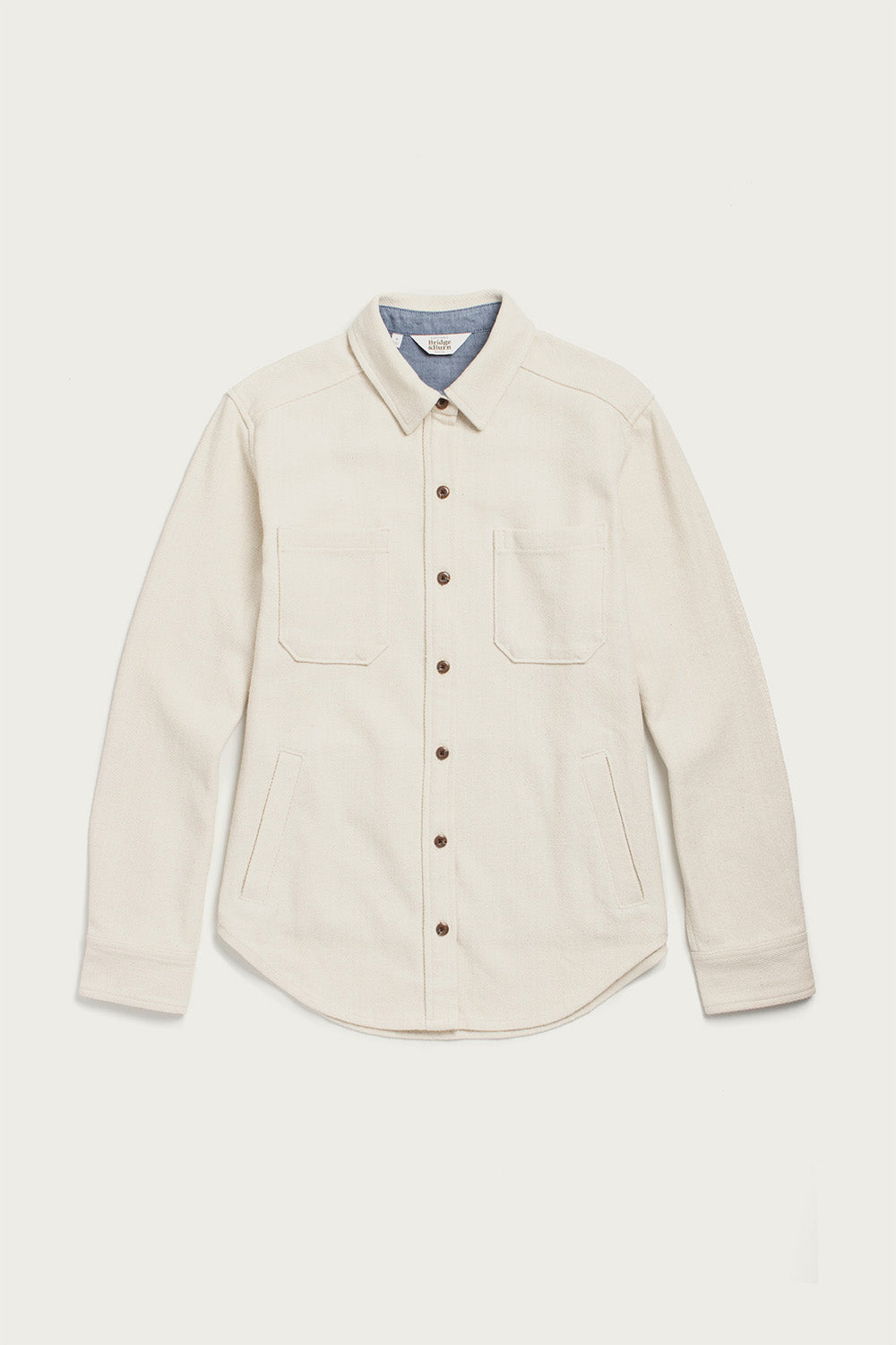 bridge and burn dawson overshirt ivory twill